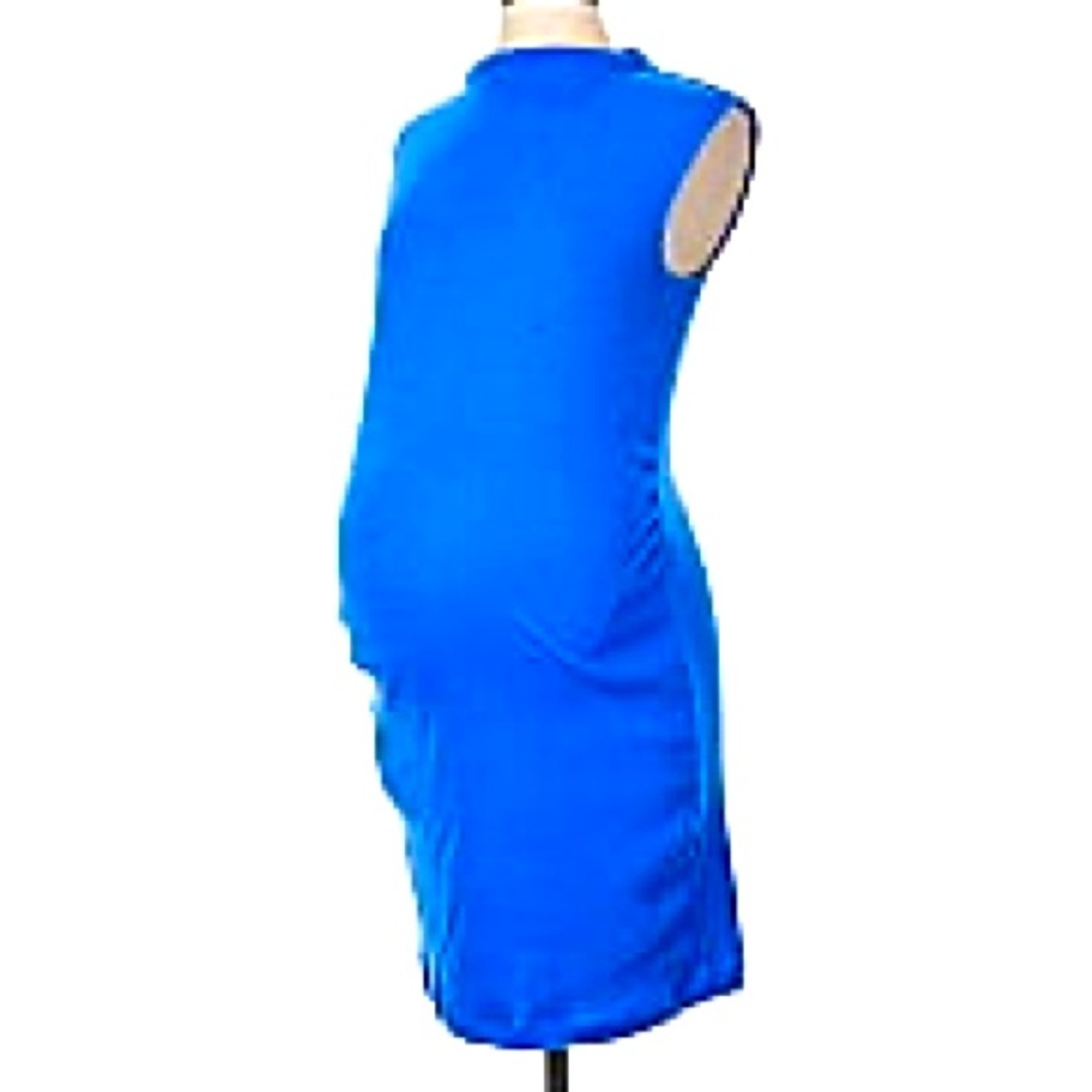 Old Navy Maternity  Mock Turtleneck MIDI Dress XL Blue  NWT